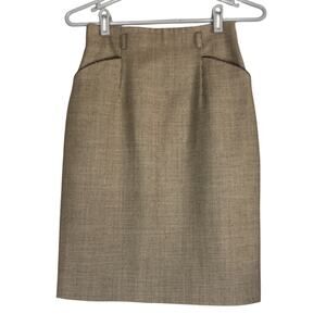 Vintage Ann Taylor 100% Wool Pencil Skirt Womens 4 High Waist Heritage Classic
